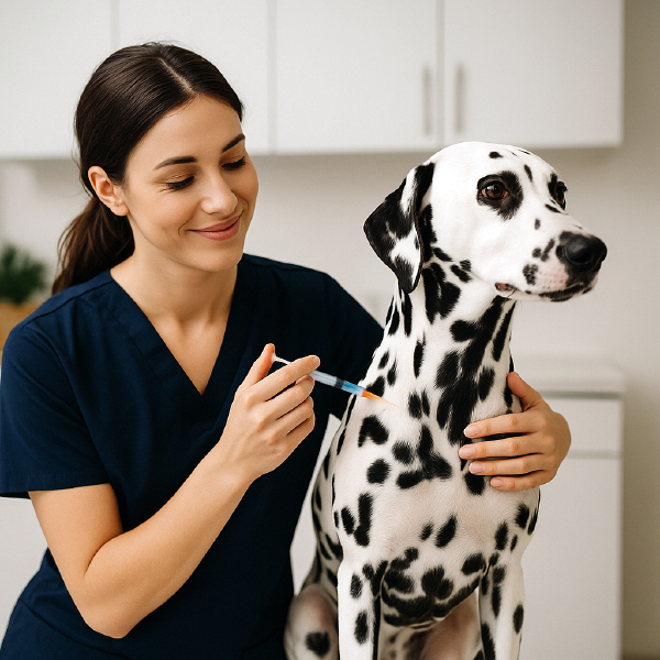 veterinario examinando um gato
